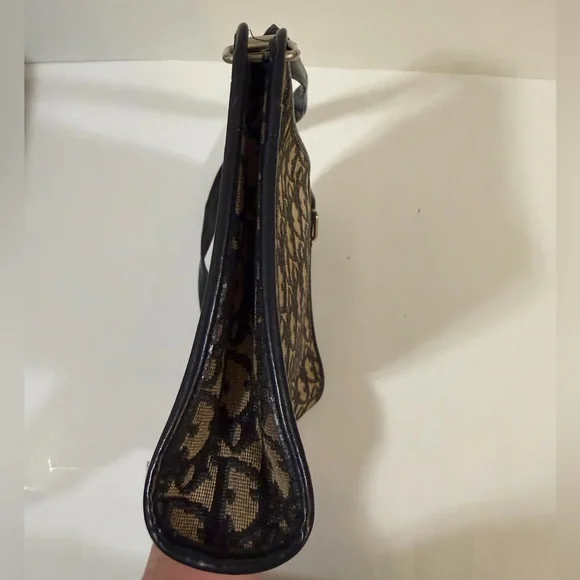 Dior Vintage Canvas Logo and Blue Leather Bag EUC Including 2 Pouches - Picture 6 of 15